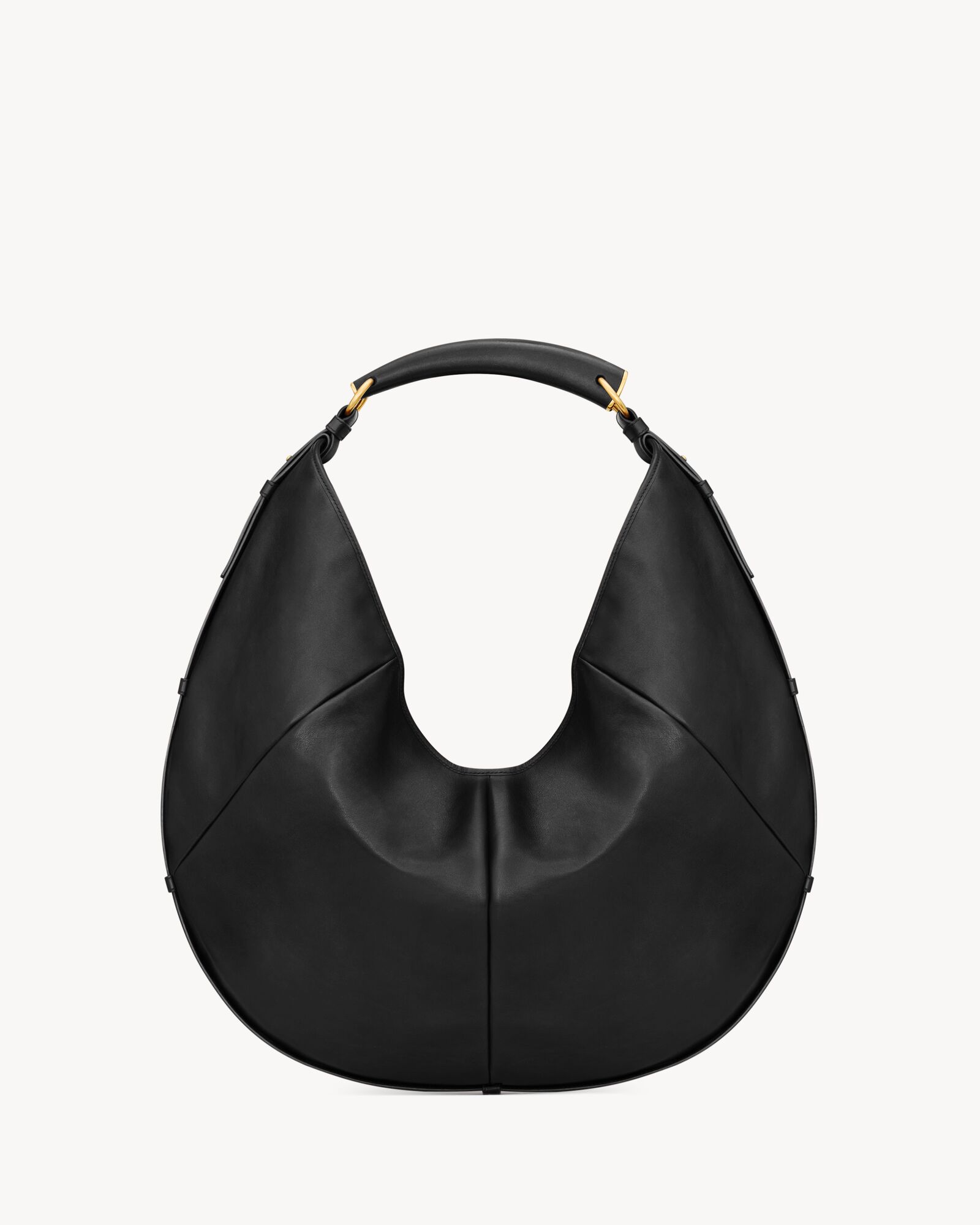 SAINT LAURENT MOMBASA Vintage Hardware Cowhide Hobo Shoulder Bag