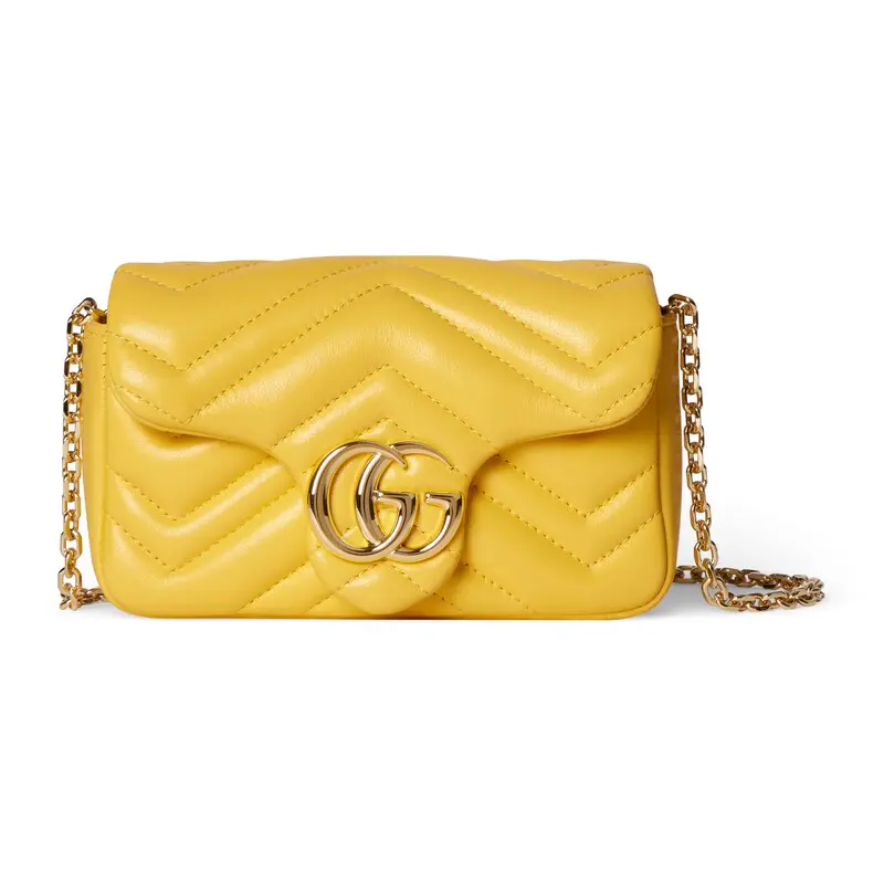 GUCCI GG Marmont Chevron Quilted Leather Shoulder Bag - 图片 8