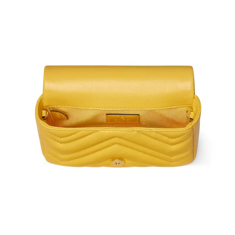 GUCCI GG Marmont Chevron Quilted Leather Shoulder Bag - 图片 10