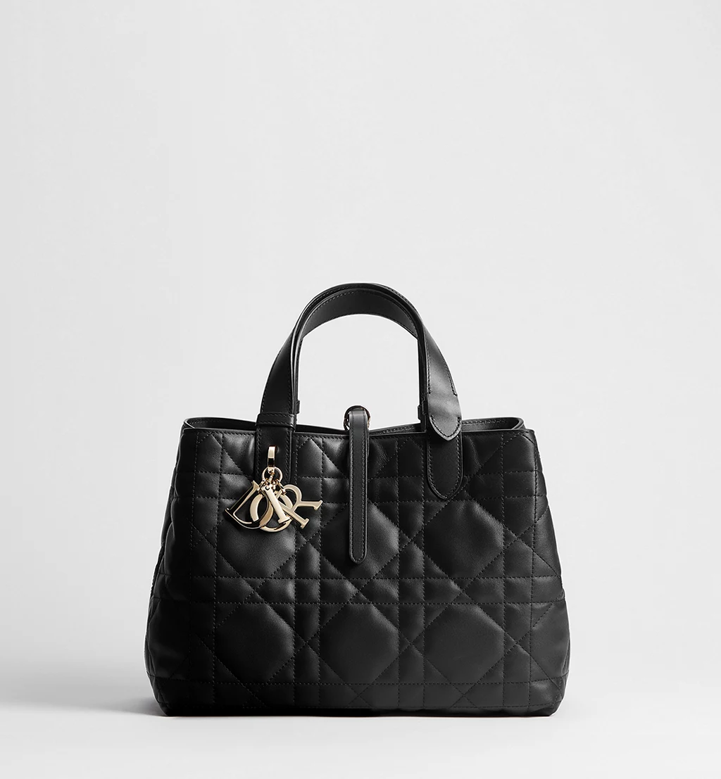 DIOR Toujours Small-sized Black Calfskin Women's Handbag