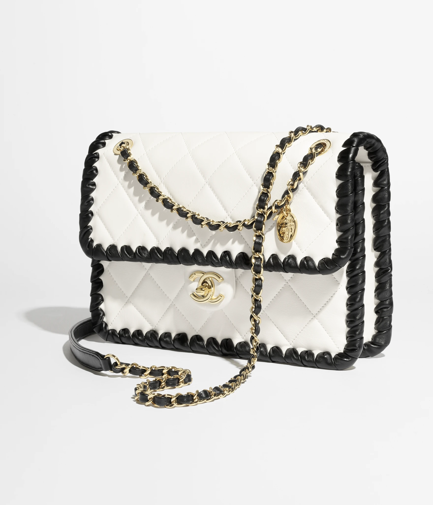 CHANEL 26P, Lambskin combined with Gold Hardware