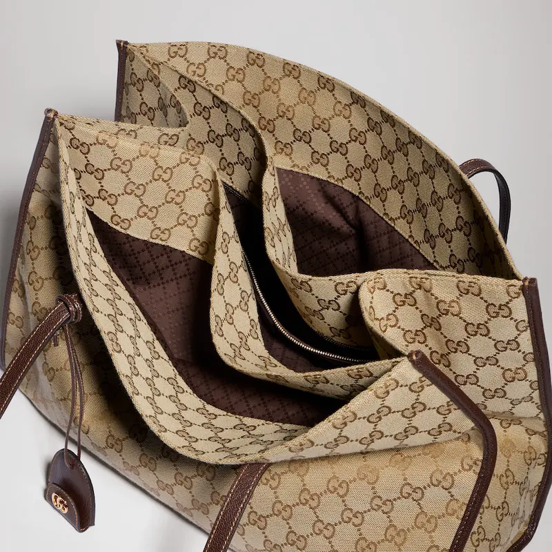 GUCCI GG Charm Tote Bag with Double G Logo Charm - 图片 3