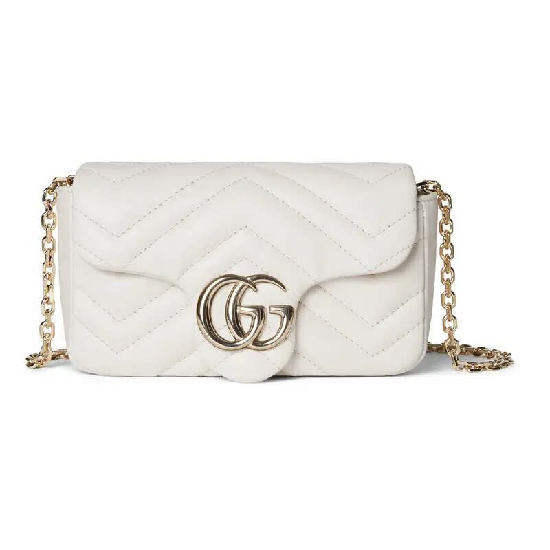 GUCCI GG Marmont Chevron Quilted Leather Shoulder Bag