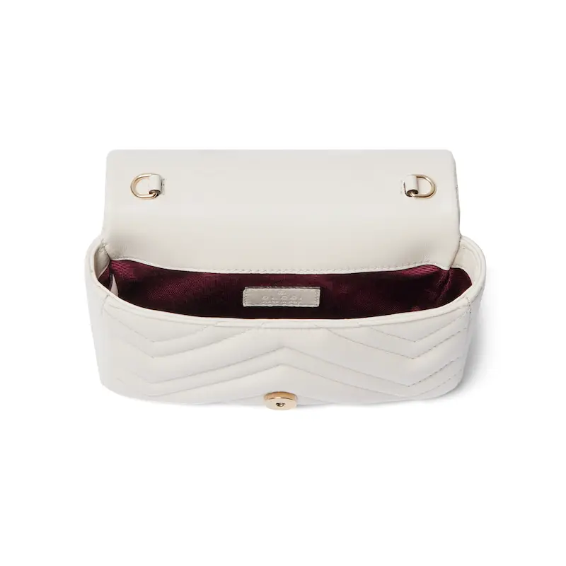 GUCCI GG Marmont Chevron Quilted Leather Shoulder Bag - 图片 3