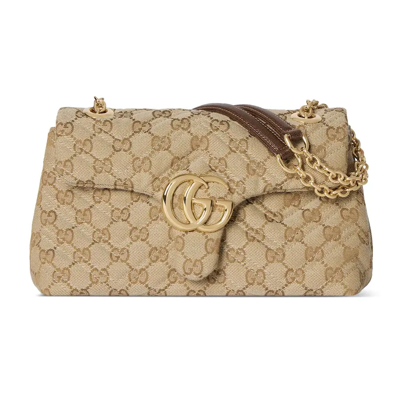 GUCCI GG Marmont Chevron Quilted Leather Shoulder Bag - 图片 5