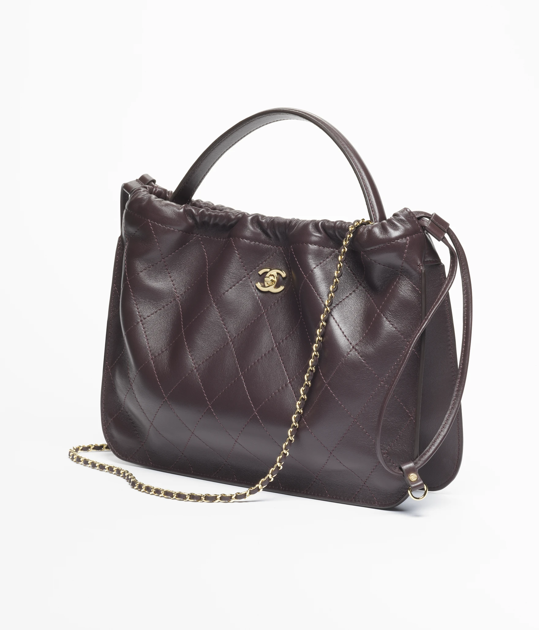 CHANEL 26S,Classic Gold Double C Quilted Pattern